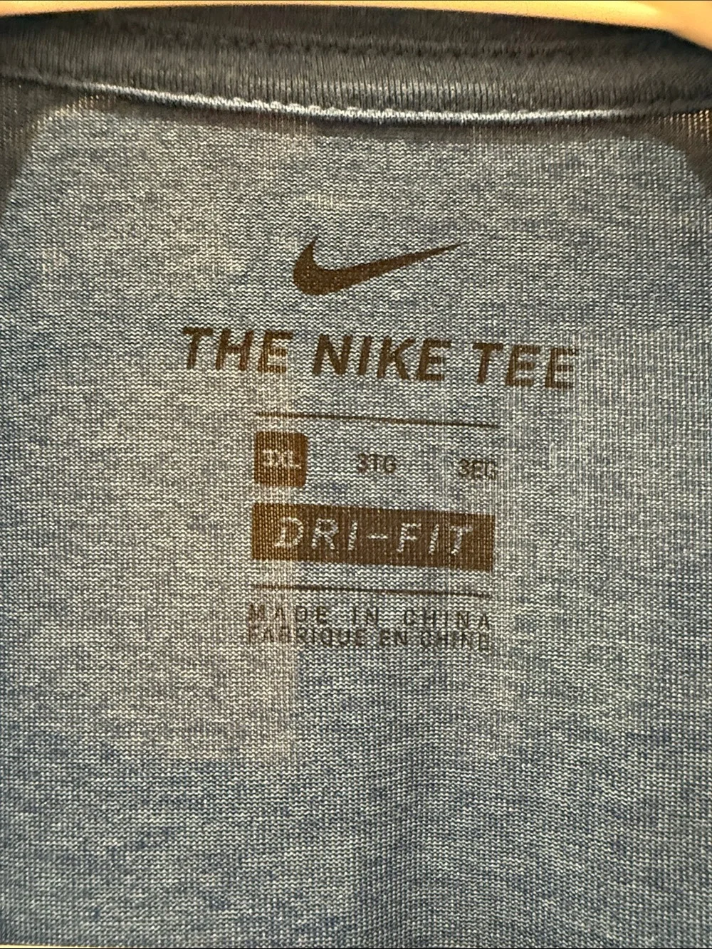Nike Men's Heathered Slate Blue Short-Sleeve Athletic Tee